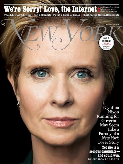 On The Cover Of New York Magazine Cynthia Nixon New York Media