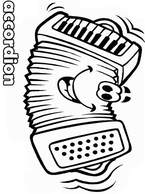 This girl playing accordion (coloring page) clipart is great to illustrate your teaching materials. Accordion Face Music Coloring Pages & Coloring Book