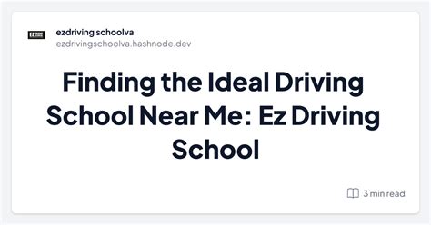 Finding The Ideal Driving School Near Me Ez Driving School