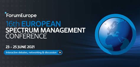 16th European Spectrum Management Conference One Week To Go News