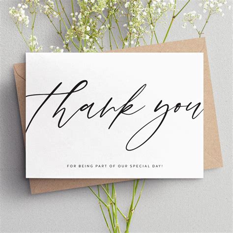 Wedding Thank You Cards Thank You Cards Personalised Thank You Cards Wedding Thank You Card