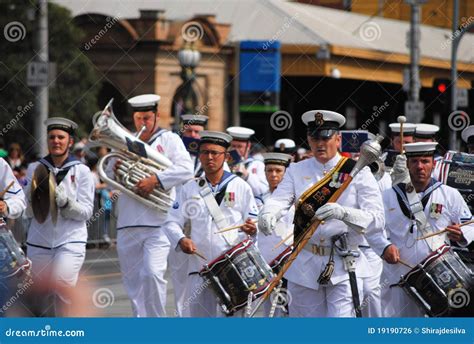 Australian Navy Officers At Australia Day Parade Editorial Photo