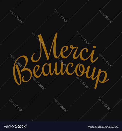 merci beaucoup thank you very much in french vector image
