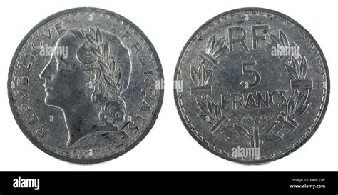 Old French Coin 5 Francs 1949 Stock Photo Alamy