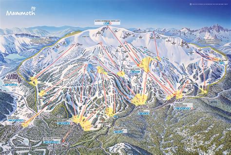 Mammoth Mountain Piste Map Trails And Marked Ski Runs Sno