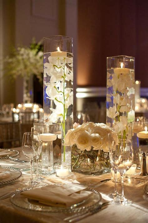 Square Vase Wedding Centrepiece Weddingflowercenterpieces Wedding