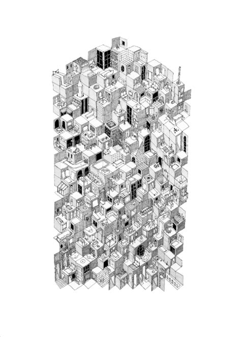 Go on with your drawing. Mathias Meldgaard, "We All Live Here", pen and pencil on ...
