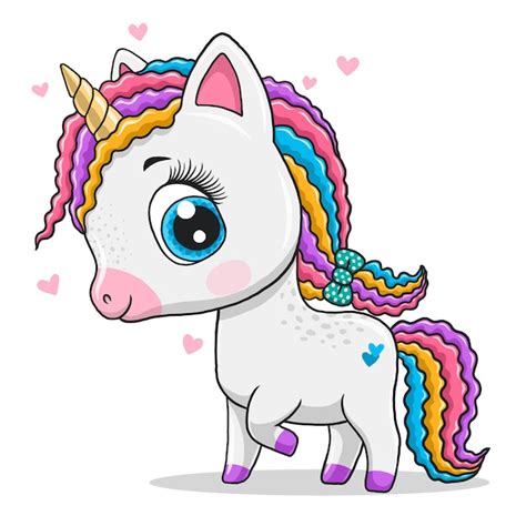 Premium Vector Cute Little Unicorn Isolated On White Background