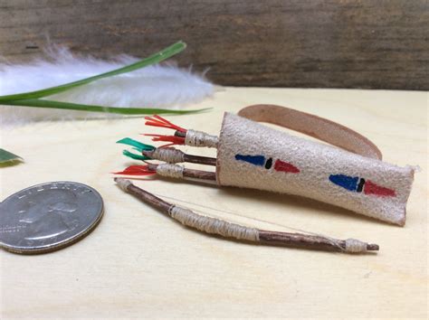 Miniature Lakota Sioux Bow Arrow And Quiver Set For Etsy