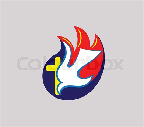 Holy Spirit Fire Logo Stock Vector Colourbox