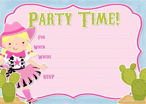 FREE Cowboy Birthday Invitations – FREE Printable Birthday ...