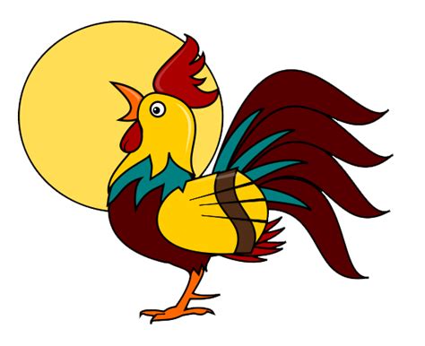 A Cartoon Rooster Crowing Png Clipart Best