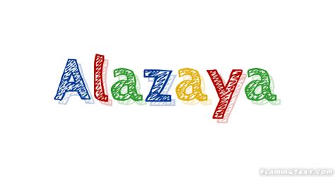 Alazaya Лого Бесплатный инструмент для дизайна имени от Flaming Text