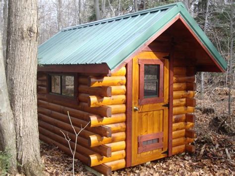 Trophy Amish Cabinscompact Unit With Cot 8x8 Log Cabin Mobile