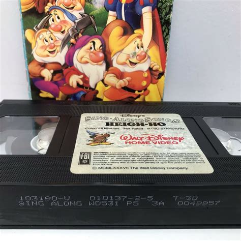 Mavin Disney Sing Along Songs Snow White Heigh Ho Vhs Video Tape Rare