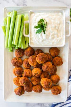 Buffalo Chicken Meatballs With Blue Cheese Real Housemoms