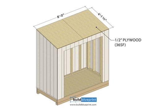 4x8 Lean To Shed Plans Build Blueprint In 2021 4x8 Lean To Shed