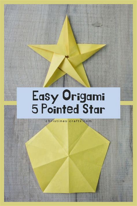 How To Make A 5 Pointed Star Origami Tutorial Christines Crafts In