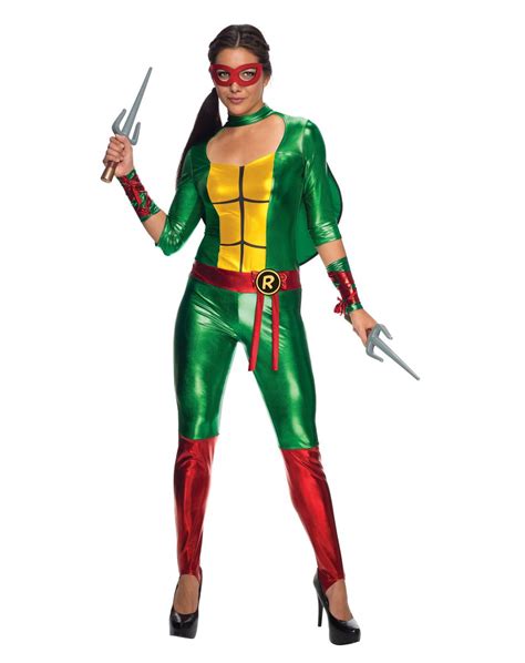 Teenage Mutant Ninja Turtles Raphael Jumpsuit Adult Womens Costume