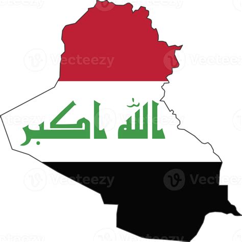 Free Iraq Map City Color Of Country Flag 12221817 Png With Transparent