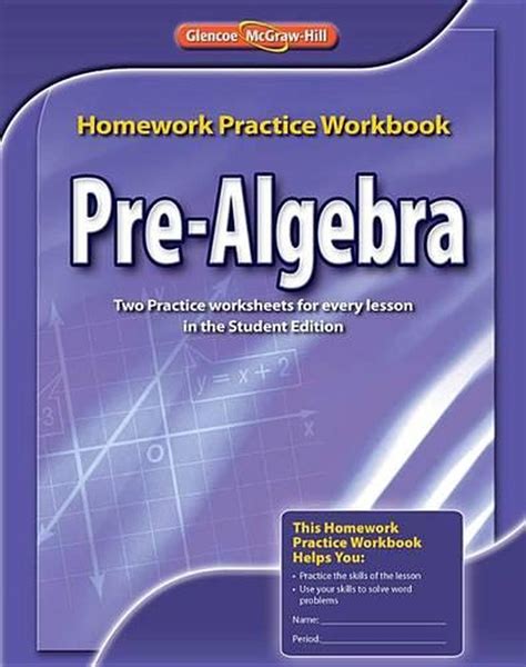 Pre Algebra Homework Practice Workbook By Mcgraw Hill English