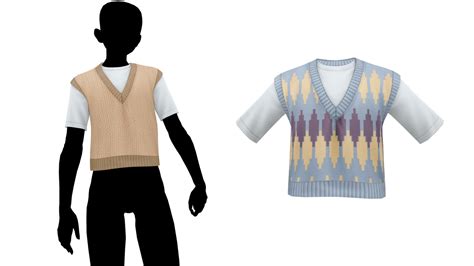 Mmd Sims 4 Cropped Sweater Vest By Fake N True On Deviantart
