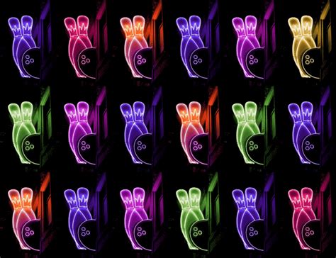 Neon Bowling Pins 3x6  Neon Signs Neon Graphic
