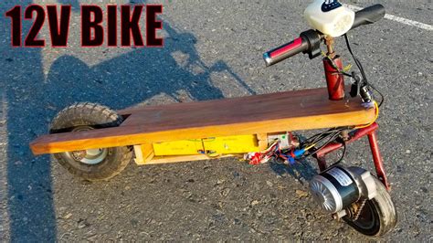 Build A Wooden Electric Bike Scooter W K H Diy Electric Bike Youtube