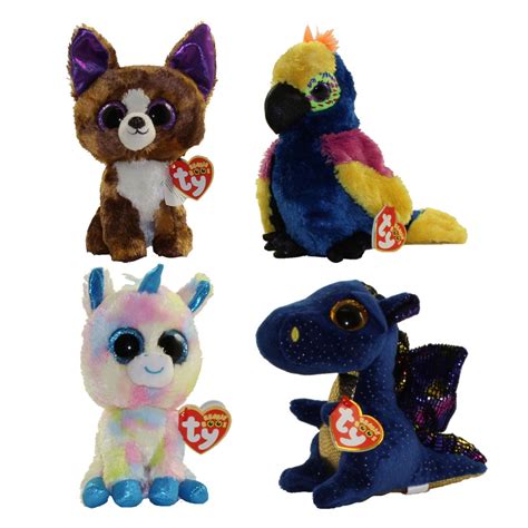 Ty Beanie Boos Set Of 4 Winter 2017 Releases 6 Inch Blitz Saffire