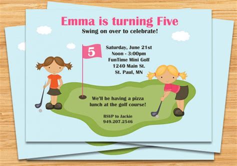 mini golf birthday party invitations dolanpedia