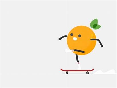 Orange Skate Interesting Dribbble Animation Cartoon Animated