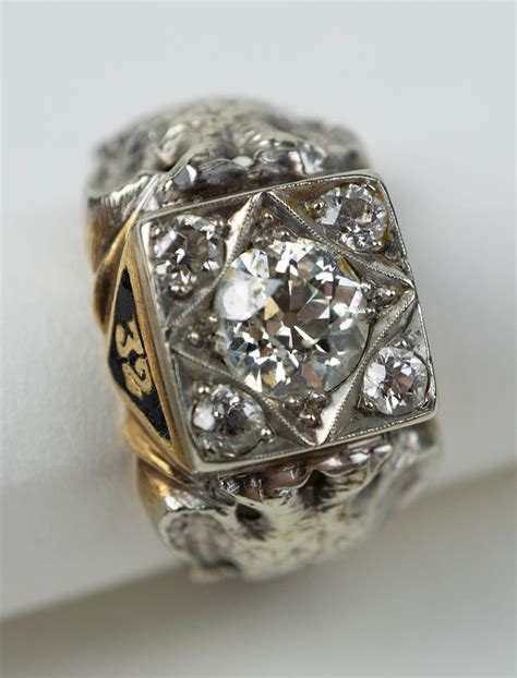 Lot 32nd Degree Masonic Diamond Ring
