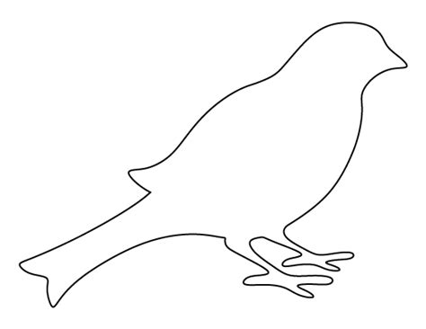 Printable Bird Template Bird Template Bird Crafts Bird Outline