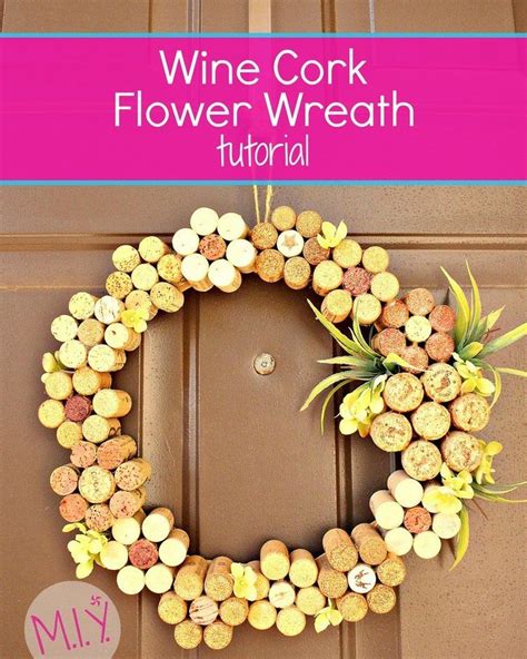 Summer Decor Wine Cork Flower Wreath — Make It Yours With Melissa