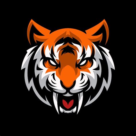 Premium Vector Tiger Head Logo Gaming Mascot Sport Template