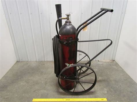 Fyr Fyter 75 Lb Carbon Dioxide Fire Extinguisher Hand Wheel Cart W50