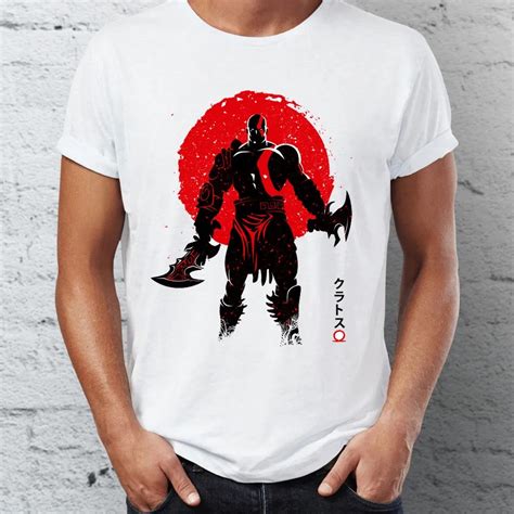 Casual Mens T Shirt Kratos God Of War Under The Sun Artsy Gaming