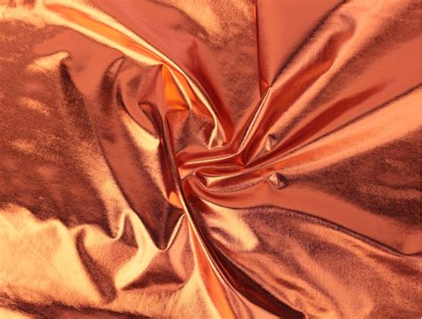 Mjtrends Metallic Foil Spandex Orange