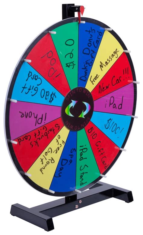 Promotional Prize Wheel Write On Surface And Wooden Pegs