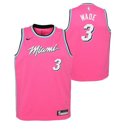 Maillot Nba Enfant Dwyane Wade Miami Heat Nike Earned Edition Swingman