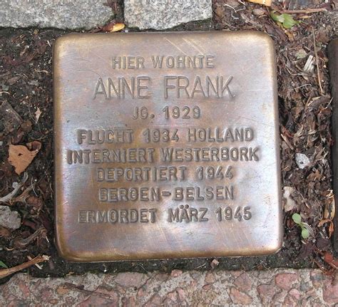 Stolpersteine The Stumbling Stones With Images Anne Frank Anne