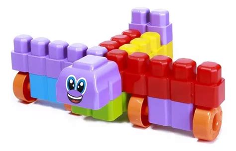 Blocos De Montar Infantil Didáticos 93 Pçs Maral Mega Bricks