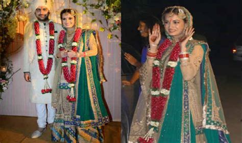 dia mirza wedding see the wedding pictures of the gorgeous actress with husband sahil sangha
