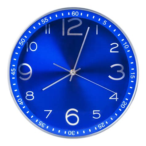 Buy Edo Blue Wall Clock Battery Operated 12 Inch Decorativesilent Non