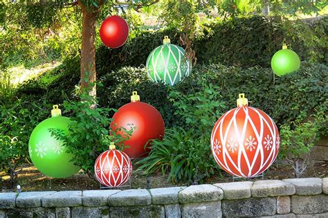 Large Outdoor Lighted Christmas Balls