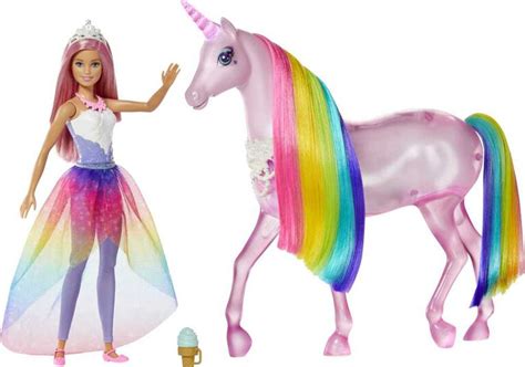 Barbie Dreamtopia Magical Lights Unicorn And Doll R Exclusive Toys R Us Canada