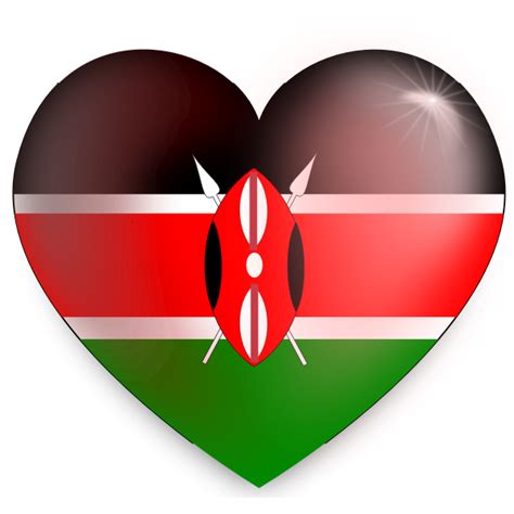 Kenyan Flag Heart Vector Image Free Svg