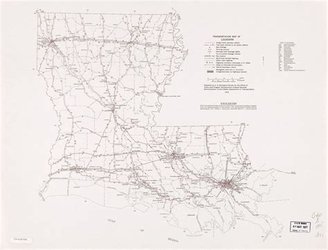 Transportation Map Of Louisiana Library Of Congress