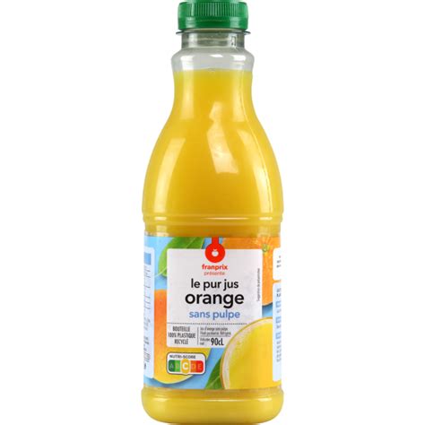 Pur Jus Orange Sans Pulpe Franprix 90cl Sur Franprixfr