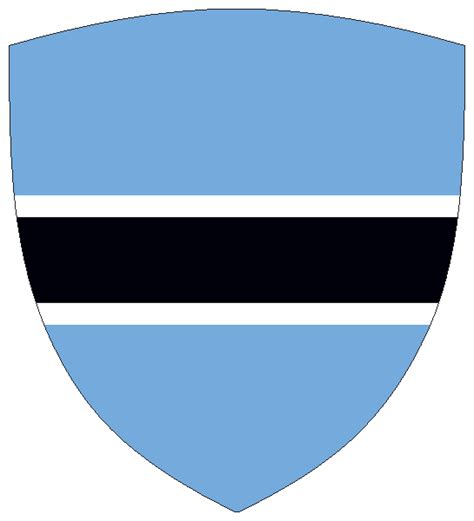 Flagge Botswana Wappenförmig Größe 1